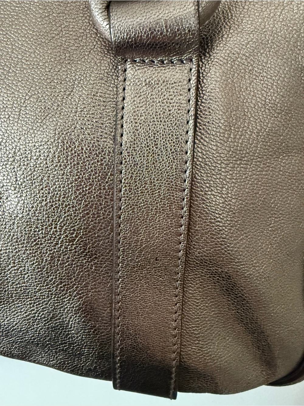 Salvatore Ferragamo Metallic browny pewter leather Multi-Pocket Tassel bag - Picture 14 of 16